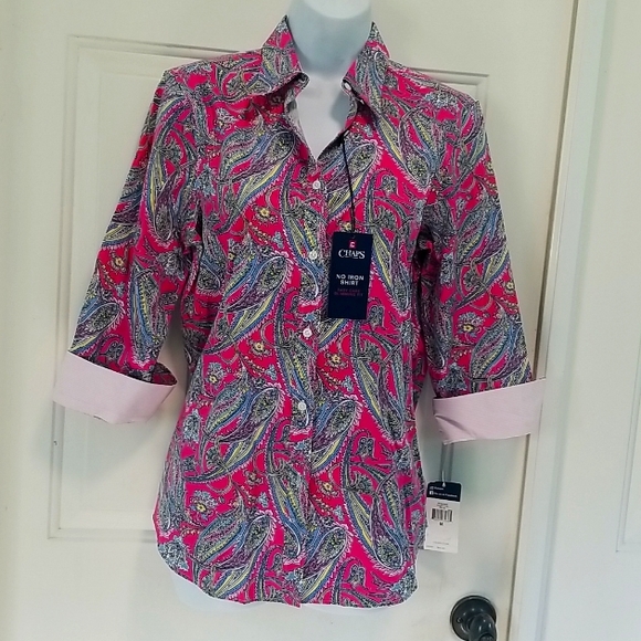 NWT Chaps "No Iron" Blouse - Picture 3 of 11